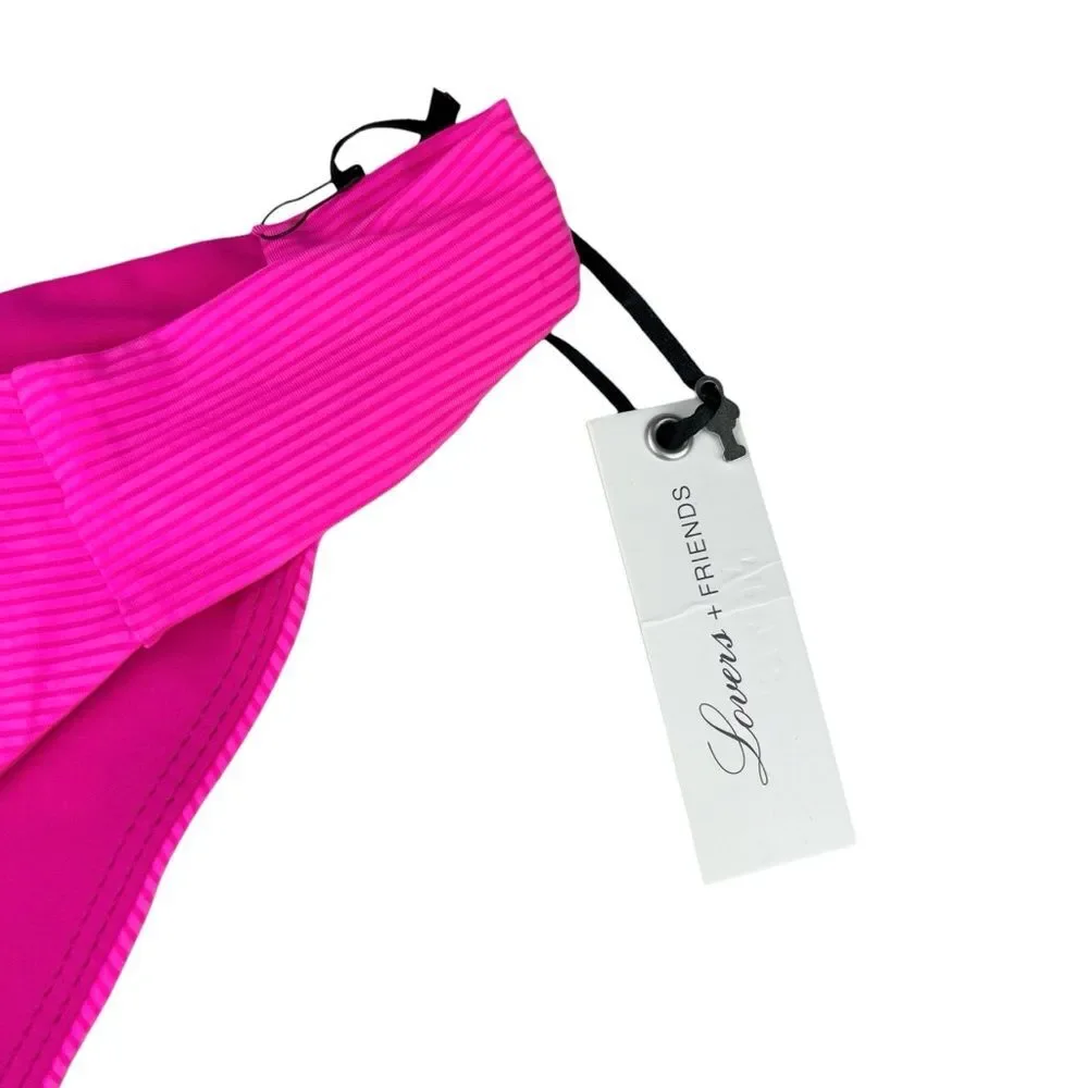 NWT Lovers + Friends Bikini Bottom Pink L - Picture 6 of 9